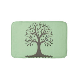 🌳 Pale Green Tree of Life Bath Mat - Bathroom Dec Badematte