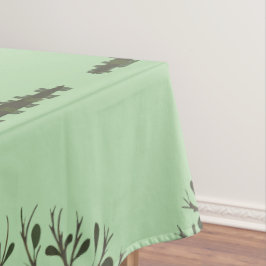 🌳 Pale Green Tree of Life Tablecloth Tischdecke