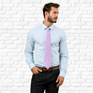 Pale Lavender Polka Dot Krawatte