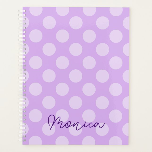 Pale Lavender Polka Dot Planer (Vorderseite)