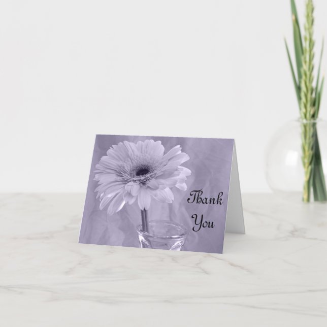 Pale Lila Tinted Daisy Bridesmaid Vielen Dank Dankeskarte (Vorderseite)
