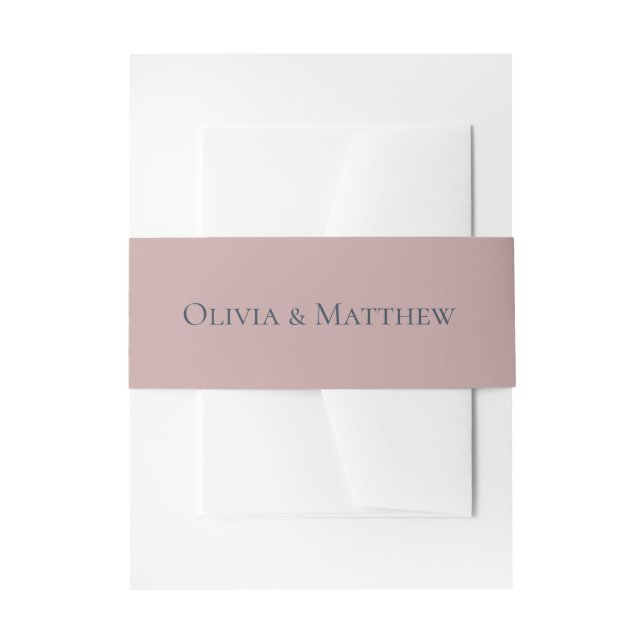 Pale Mauve Wedding Einladungsbanderole (Vorderseite Beispiel)