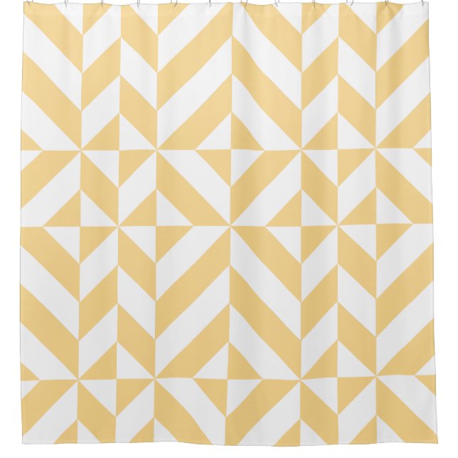 Pale Melon Geometric Cube Pattern Duschvorhang (Vorderseite)