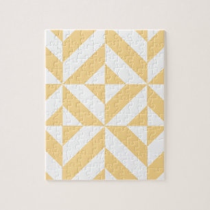 Pale Melon Geometric Deko Cube Pattern