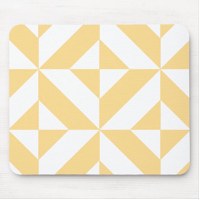 Pale Melon Geometric Deko Cube Pattern Mousepad (Vorne)
