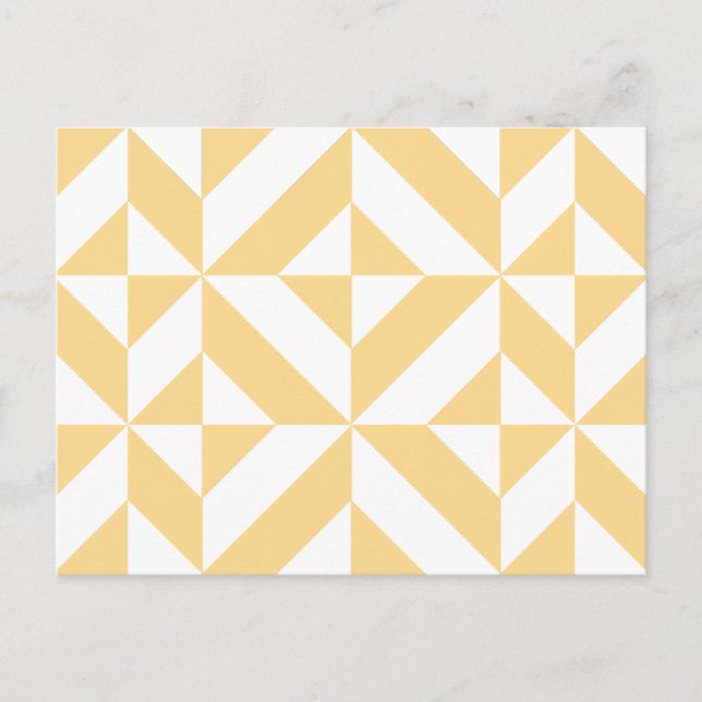 Pale Melon Geometric Deko Cube Pattern Postkarte (Vorderseite)