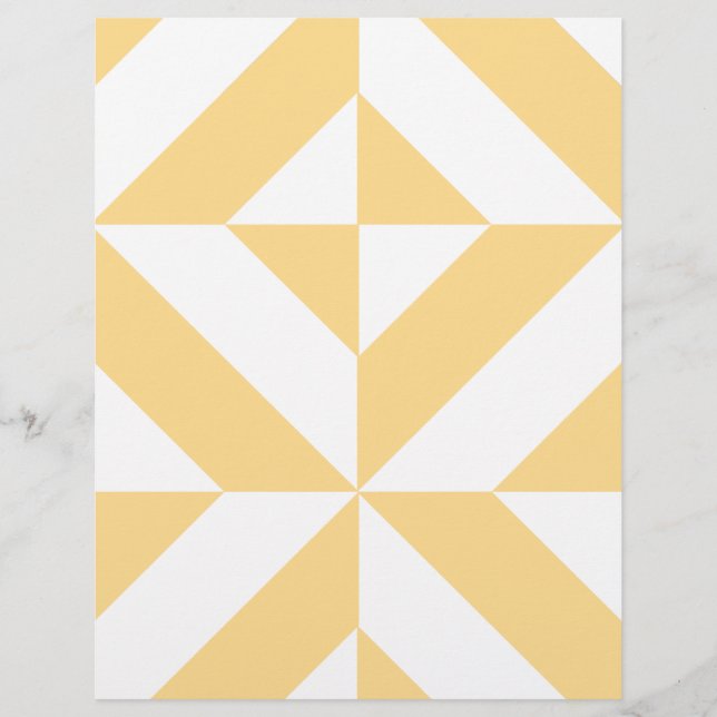 Pale Melon Geometric Deko Cube Scrapbook Paper (Vorderseite)