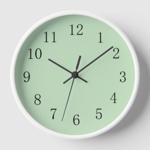 Pale Mint Ice Cream Green Round Medium Wall Clock Uhr
