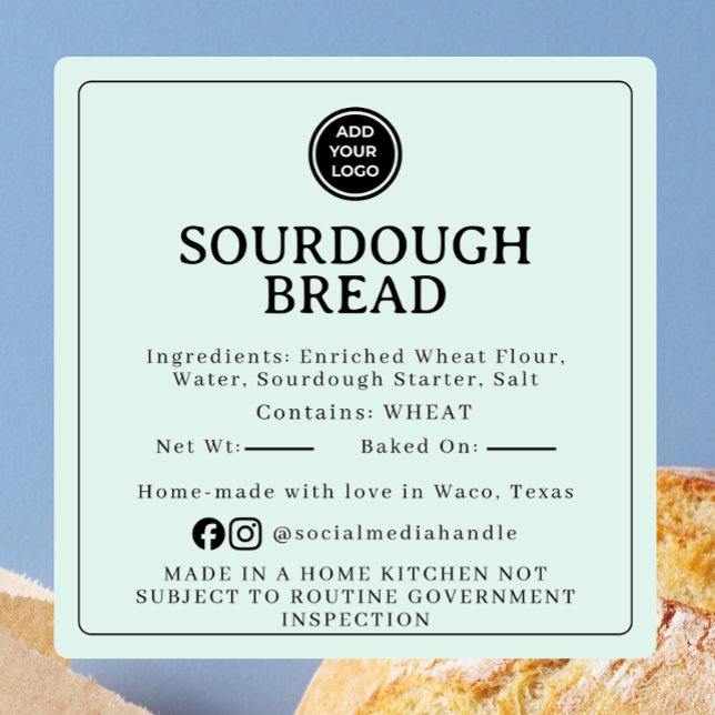 Pale Mint Sourdough Ingredient Cottage Sticker (Von Creator hochgeladen)