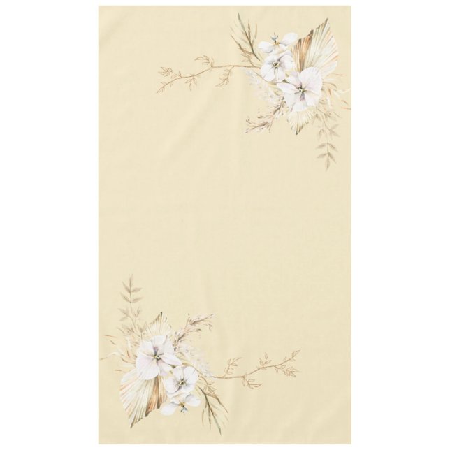 Pale Moon und Boho Floral Corners Tischdecke (Vorderseite)