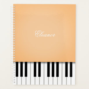 Pale Orange Piano Music Tastatur individuell angep Planer