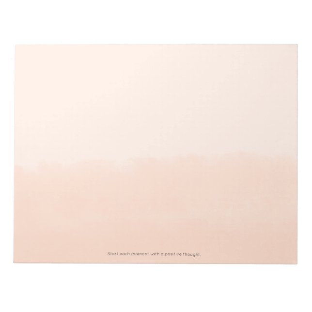 Pale Orange Watercolor Abstract Notizblock (Vorderseite)