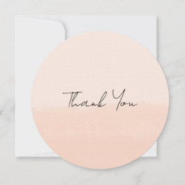 Pale Orange Watercolor Dankeskarte