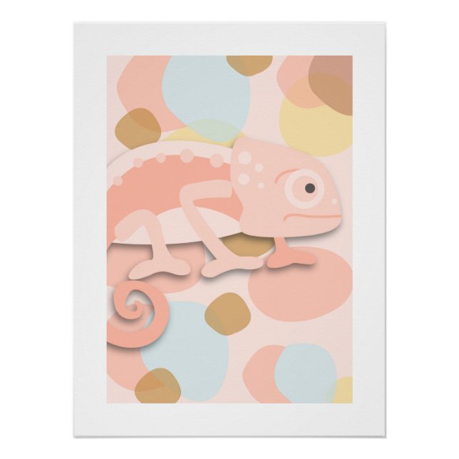 Pale Peach Chameleon Poster (Vorderseite)