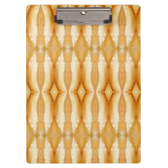 Pale Peachy Ikat Klemmbrett (Vorderseite)
