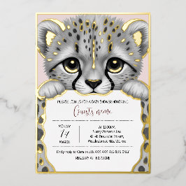 Pale Pink Cub Baby Shower Folieneinladung