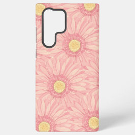 Pale Pink daisy pattern - large Samsung Galaxy Hülle