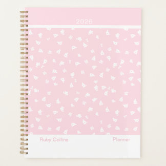 Pale Pink Feminine Minimalist Floral Large Planer