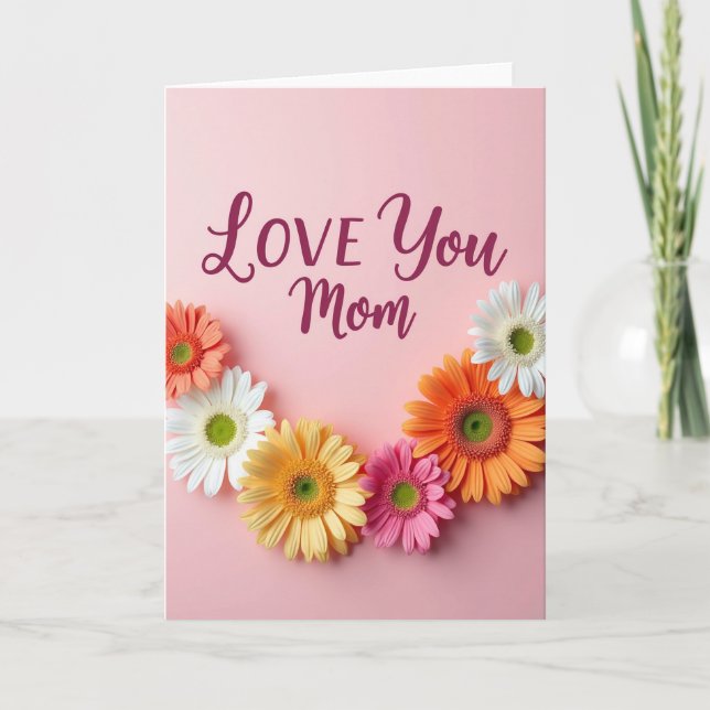 Pale Pink Floral Pattern Card Karte (Vorderseite)