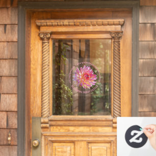 Pale Pink Giant Dahlia Business Contact Storefront Fensteraufkleber