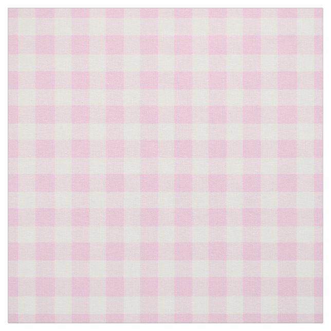 Pale Pink Gingham Karo Stoff (Muster)