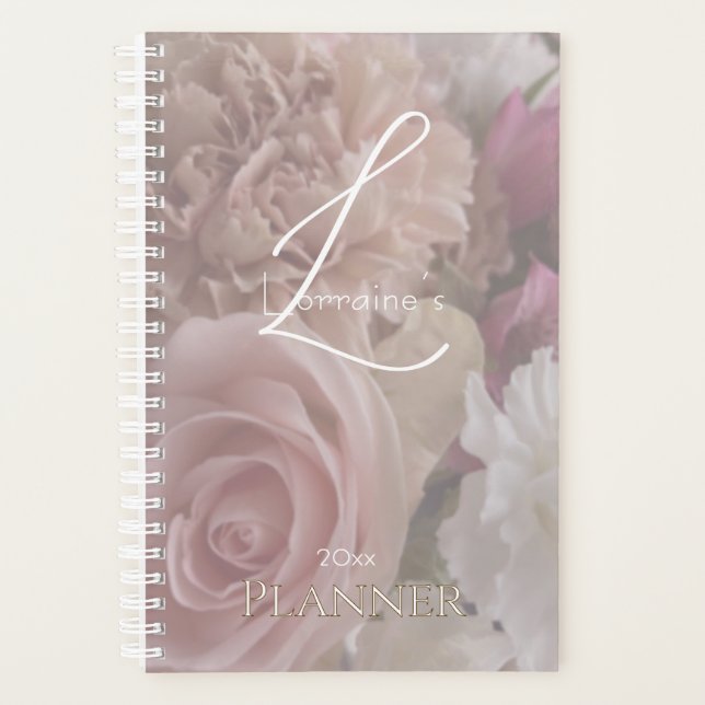 Pale Pink Rose Secret Gardens Planner Planer (Vorderseite)