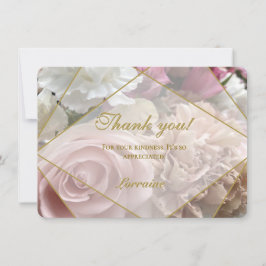 Pale Pink Rose Thank You Card Dankeskarte