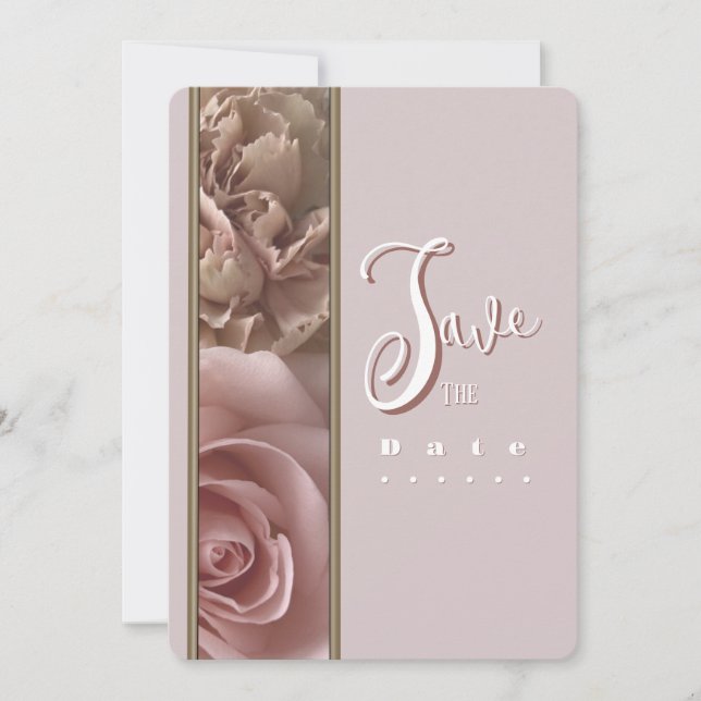 Pale Pink Save the Date Invitation (Devant)