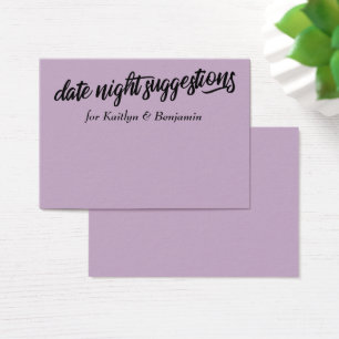 Pale Purple Date Nuit Suggestions Cartes Nouveaux