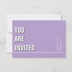 Pale Purple Minimal Church Invitation