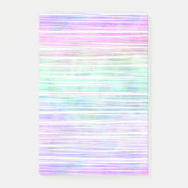 pale rainbow brush stroke stripes : post-it klebezettel