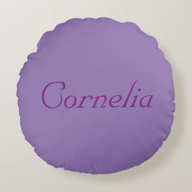 Pale Rose/Pale Violet Un Coussin Rond En Coton (16 (Devant)