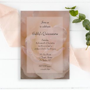 Pale Rose Quinceanera Party Invitation