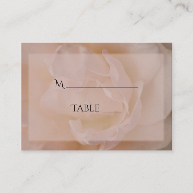 Pale Rose rose rose rose rose Mariage Carte Place (Devant)