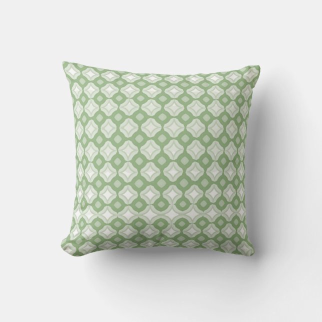 Pale Sage Throw Pillow Kissen (Vorderseite)
