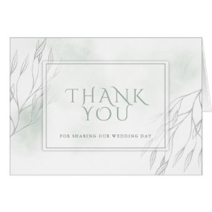Pale Sage Vert Aquarelle et Gris Willy Branche
