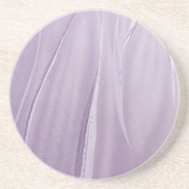 Pale Soft Lilac Sandstein Untersetzer (Vorne)