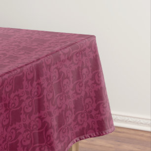 Pale Wine Damask Bows Tischdecke