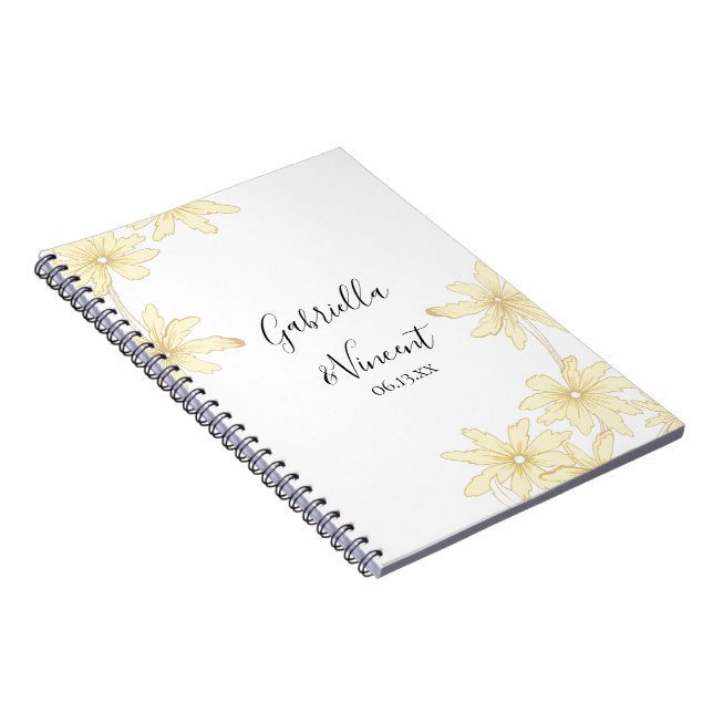 Pale Yellow Daisies Livre d'invité Mariage (Côté Droit)