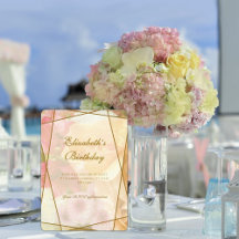 Pale Yellow Rose Birthday Invitation Card