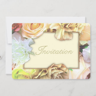 Pale Yellow Rose Birthday Party Invitation Einladung