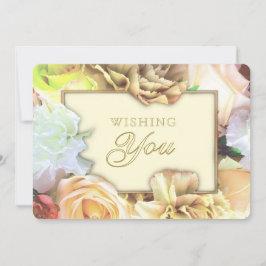 Pale Yellow Rose Secret Gardens Birthday Card Einladung