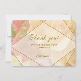 Pale Yellow Rose Thank You Card Dankeskarte