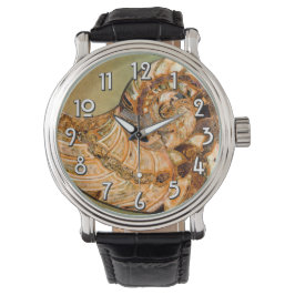 "Paleo-chic" Cleoniceras Cleon Ammonite Fossil Armbanduhr