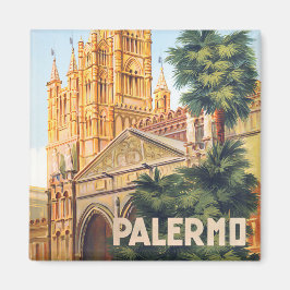 Palerme Italie aimant voyage vintage