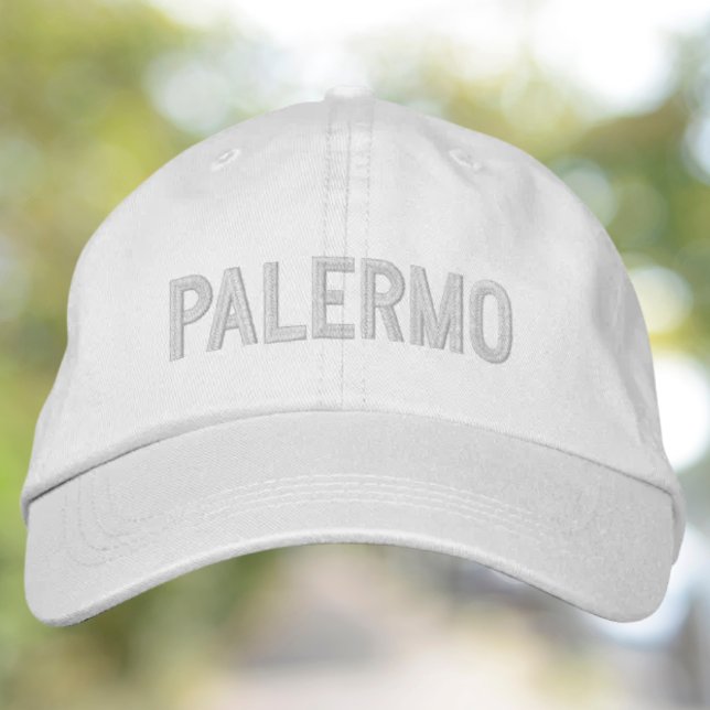 Palermo Embroidered Hat Bestickte Baseballkappe (Palermo Embroidered Hat - Italian Sicilian heritage Travel lover gift)