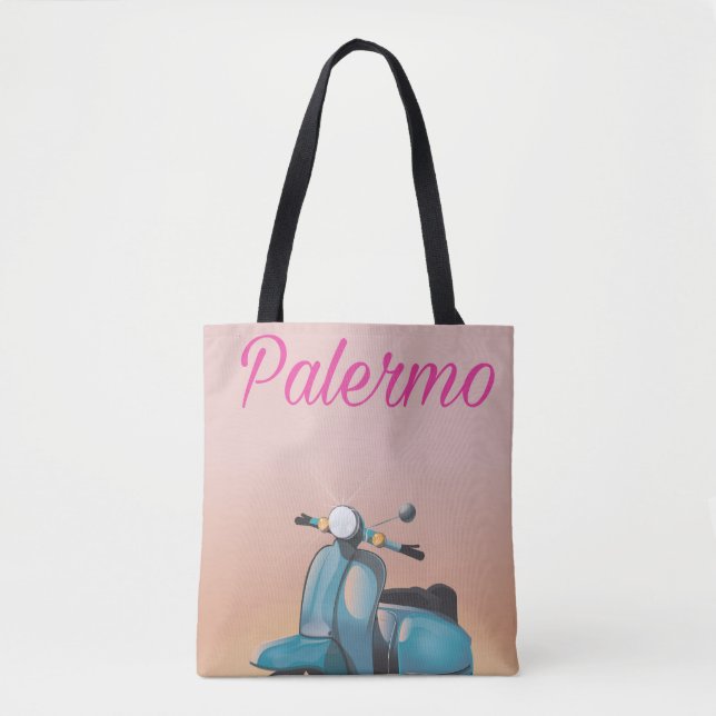 Palermo Italy Scooter-Poster Tasche (Vorderseite)