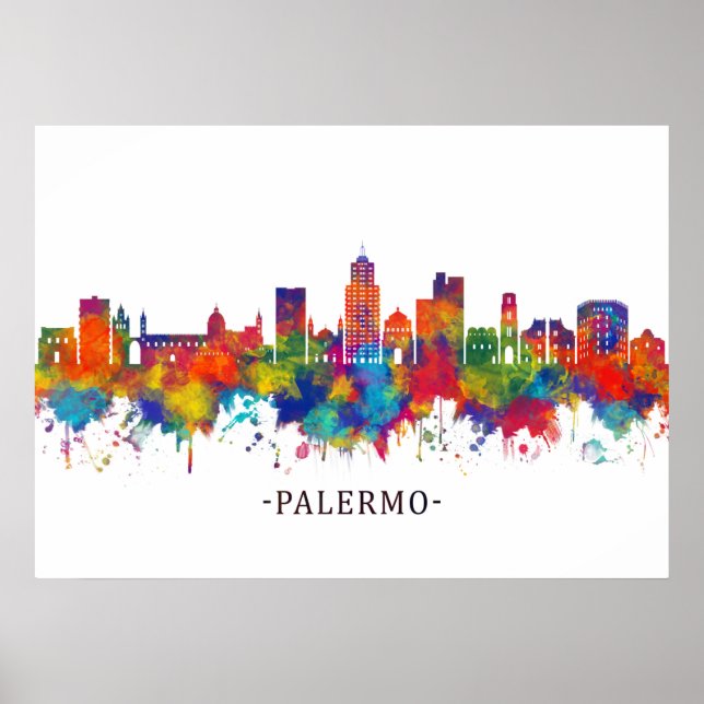 Palermo Italy Skyline Poster (Vorne)