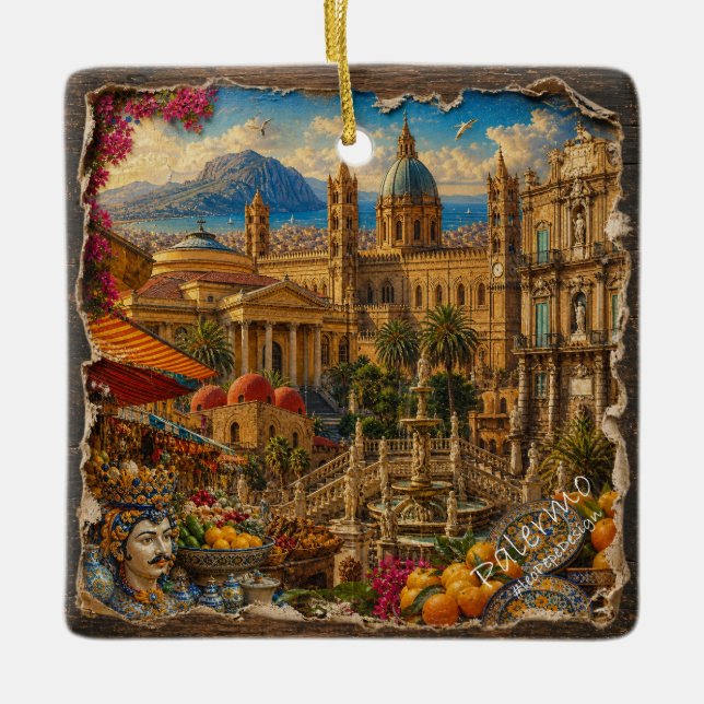 PALERMO, KERAMIKORNAMENT (Vorderseite)