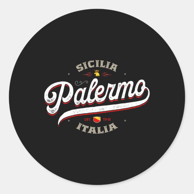 Palermo Sicily Italien Sicilia Italien Runder Aufkleber (Vorderseite)